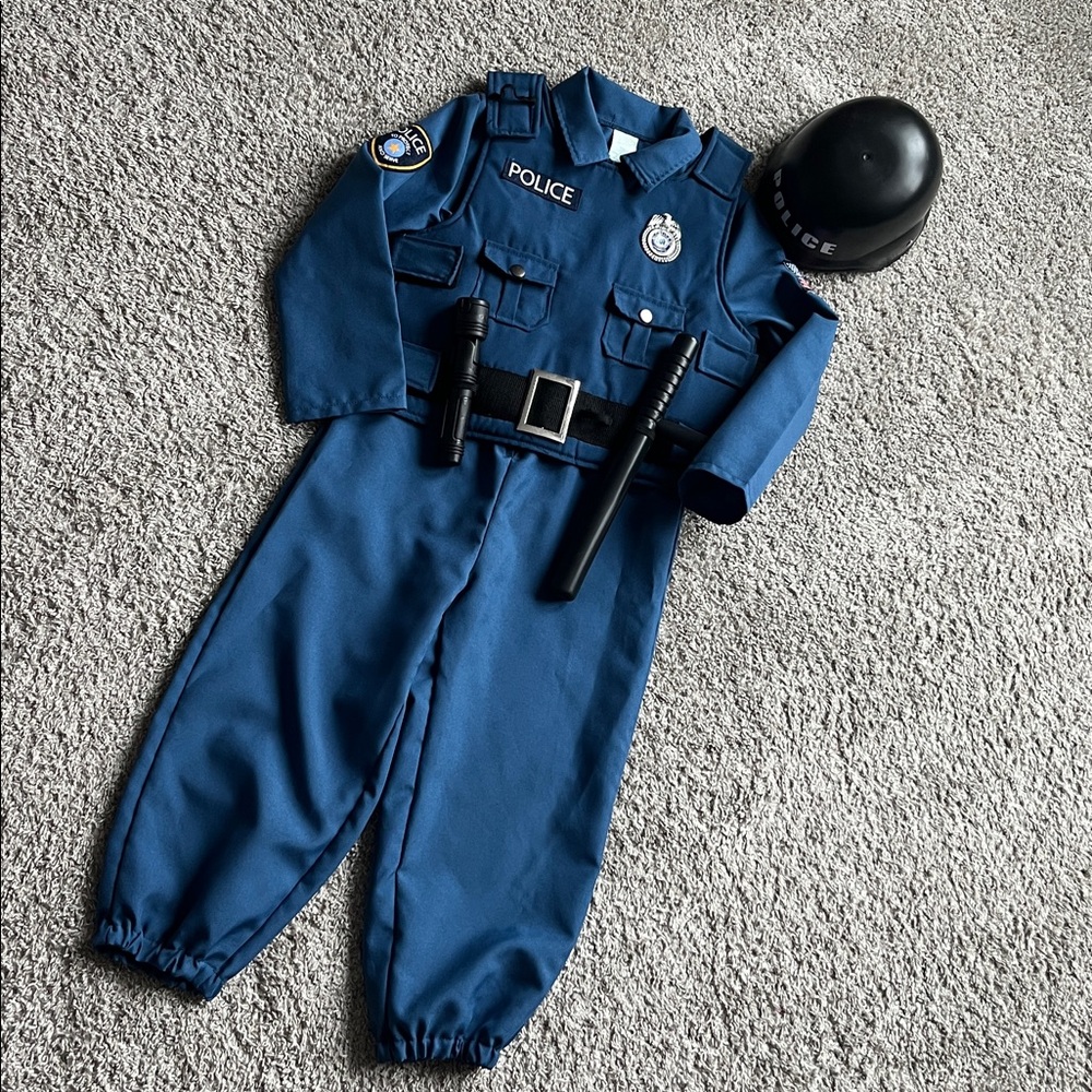 Kids Blue Police Costume